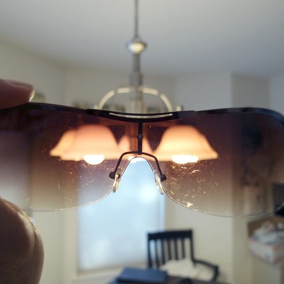 FRANCO SARTO GRADIET BROWN SHIELD AVIATOR SUNGLASSES - Picture 4 of 5